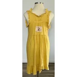 Magnolia Pearl | Dresses | Magnolia Pearl Rare Addie Yellow Tunic  Asymmetrical Ruffled Sundress Ml | Poshmark